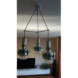 Prachtige jaren 70 retro hanglamp met chroom. Retro/ vintage