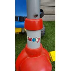 Driewieler Smoby met duwstang