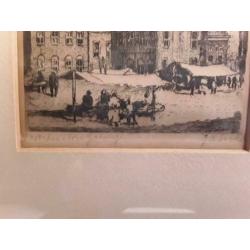 Ets van de Martinitoren te Groningen.Jan Sirks 1885-1938
