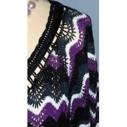 DIDI prachtig gehaakt vestje-vest-bolero 44 46 L XL
