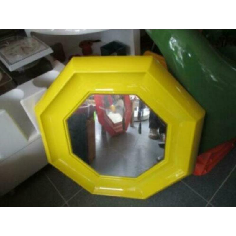 kunststof space age design spiegel jaren 70 vintage retro
