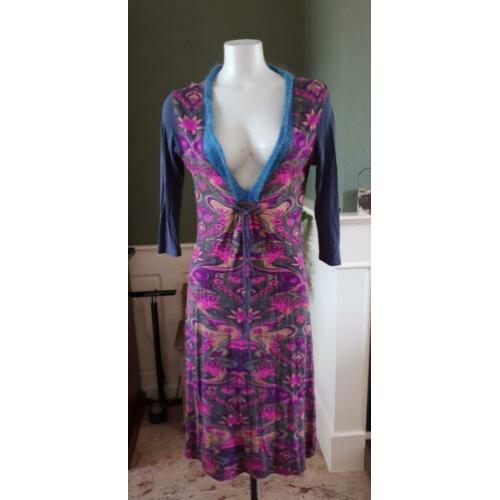 ZGAN lange DERHY jurk paars / fuchsia S 36, jurkje, paarse
