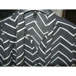 zwart witte Pulz strik blouse
