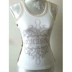 Mooie witte/luipaard  top D&G / Dolce & Gabbana maat S  / 36