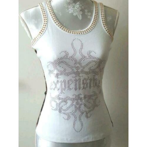 Mooie witte/luipaard  top D&G / Dolce & Gabbana maat S  / 36