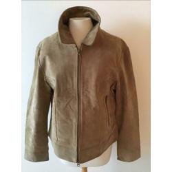 Esprit leren jasje maat42 beige in mooie staat