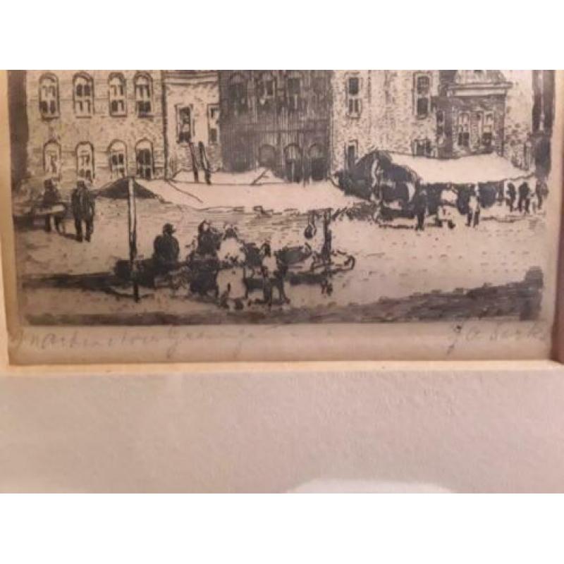Ets van de Martinitoren te Groningen.Jan Sirks 1885-1938