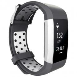 siliconen bandje voor Fitbit Charge 2 Grijs en wit
