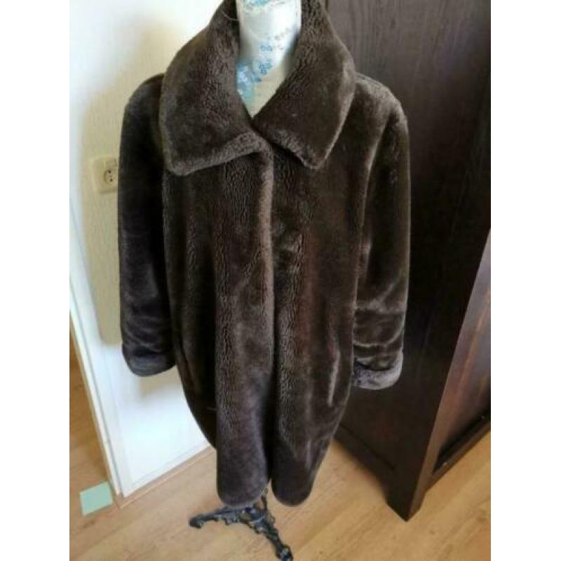 Prizzi mooie bruine teddy winterjas mt 42 ZGAN
