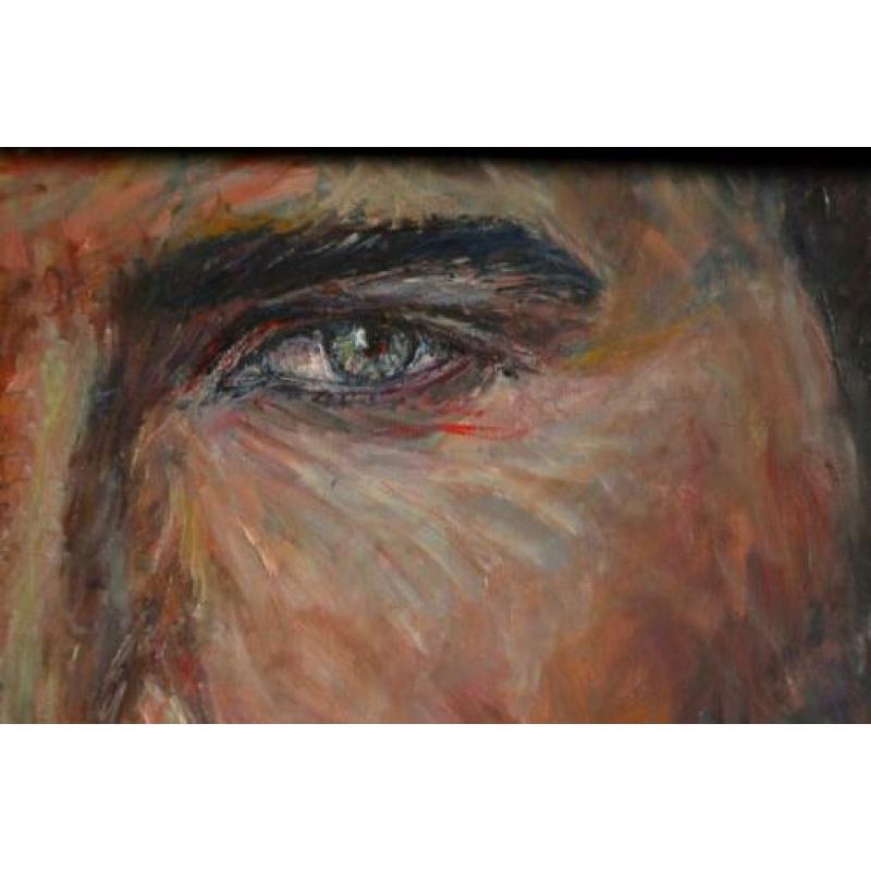 krachtig olieverf schilderij op doek 'close up'