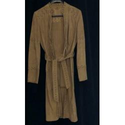 Prachtige suede jas met veel mooie details mt 38