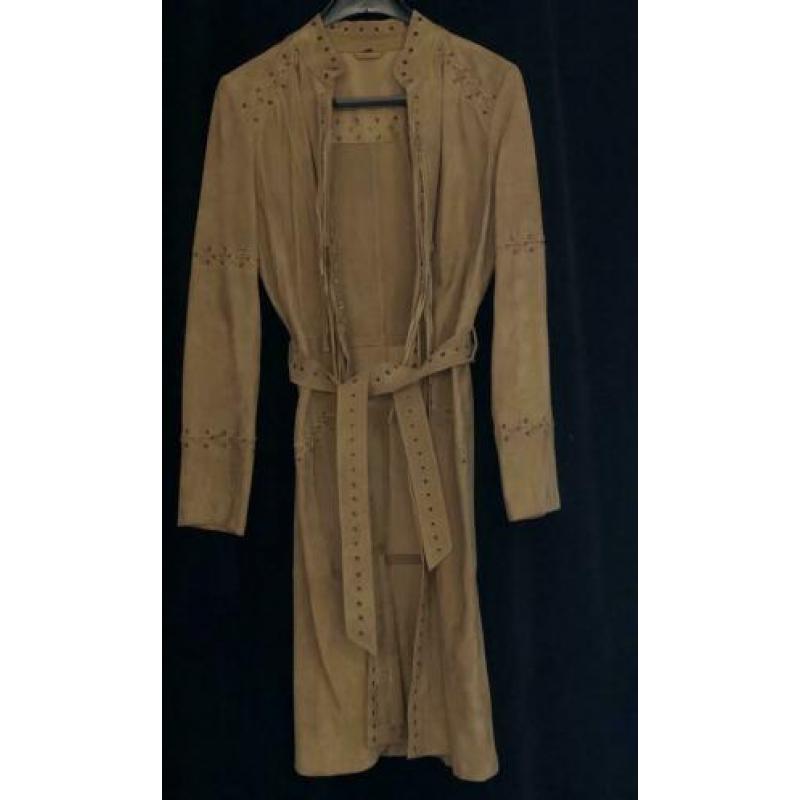 Prachtige suede jas met veel mooie details mt 38