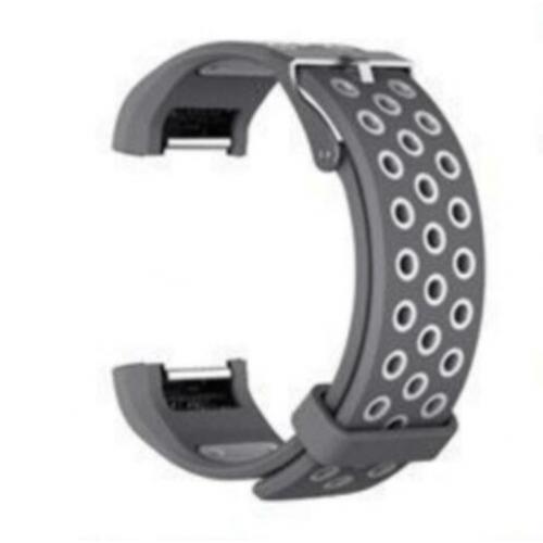 siliconen bandje voor Fitbit Charge 2 Grijs en wit