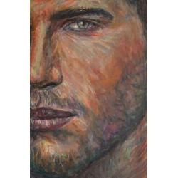 krachtig olieverf schilderij op doek 'close up'