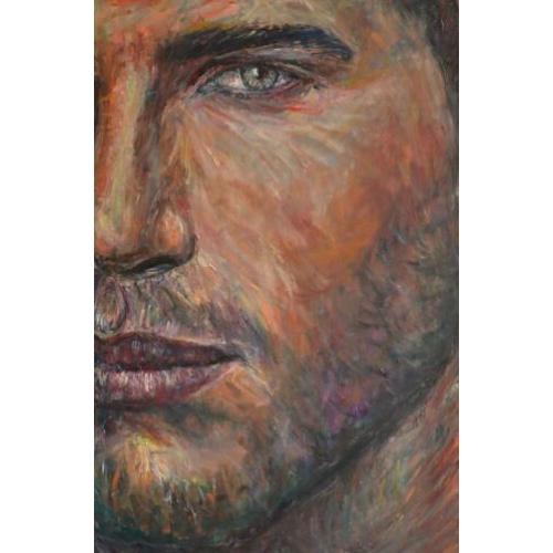 krachtig olieverf schilderij op doek 'close up'