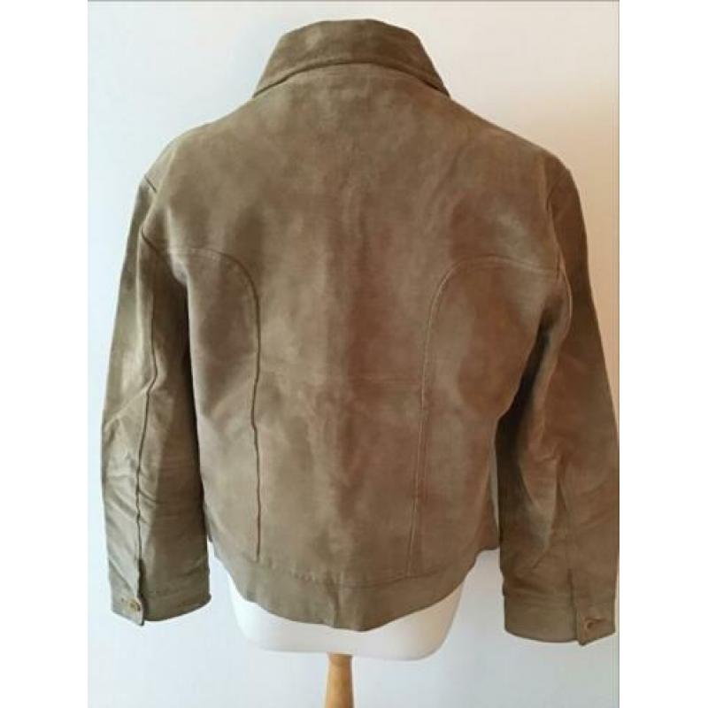 Esprit leren jasje maat42 beige in mooie staat