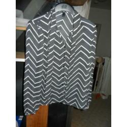 zwart witte Pulz strik blouse