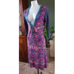 ZGAN lange DERHY jurk paars / fuchsia S 36, jurkje, paarse