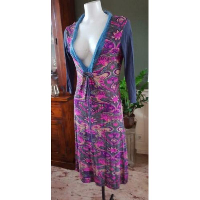 ZGAN lange DERHY jurk paars / fuchsia S 36, jurkje, paarse