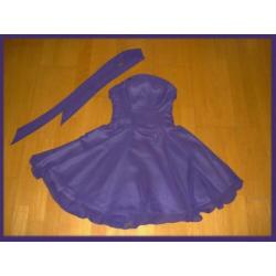Paars chiffon bruidsmeisjes jurk maatje 34