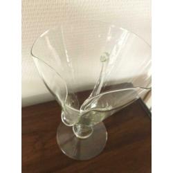Vintage glazen schenk glas UNIEK