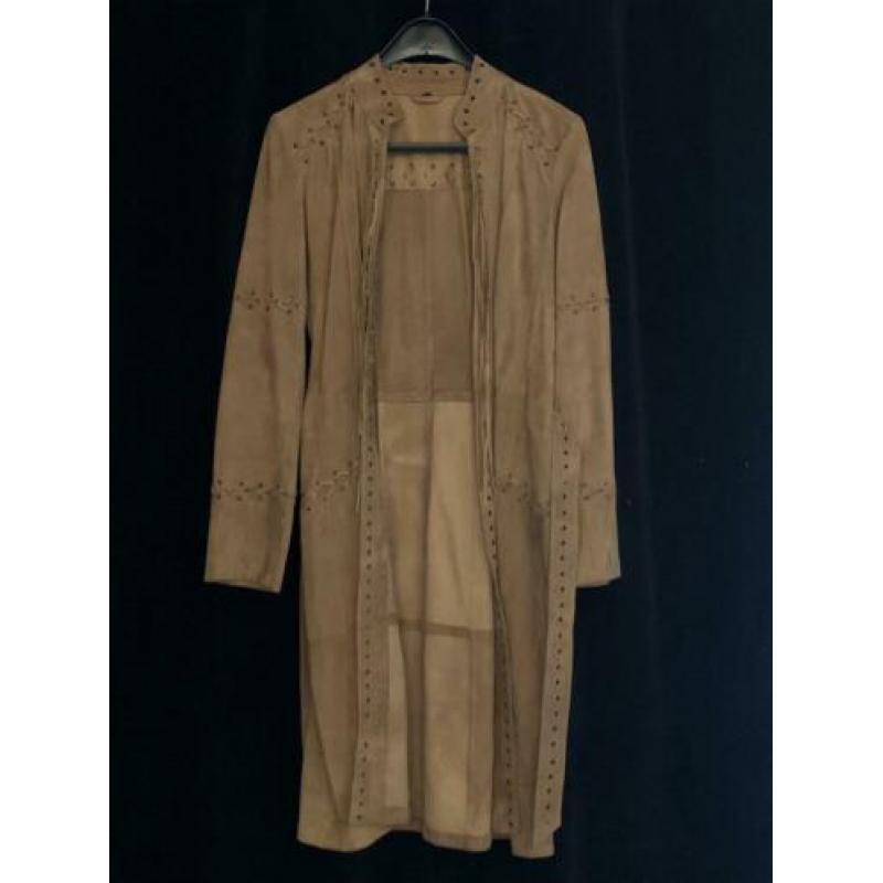 Prachtige suede jas met veel mooie details mt 38