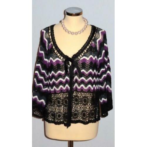 DIDI prachtig gehaakt vestje-vest-bolero 44 46 L XL