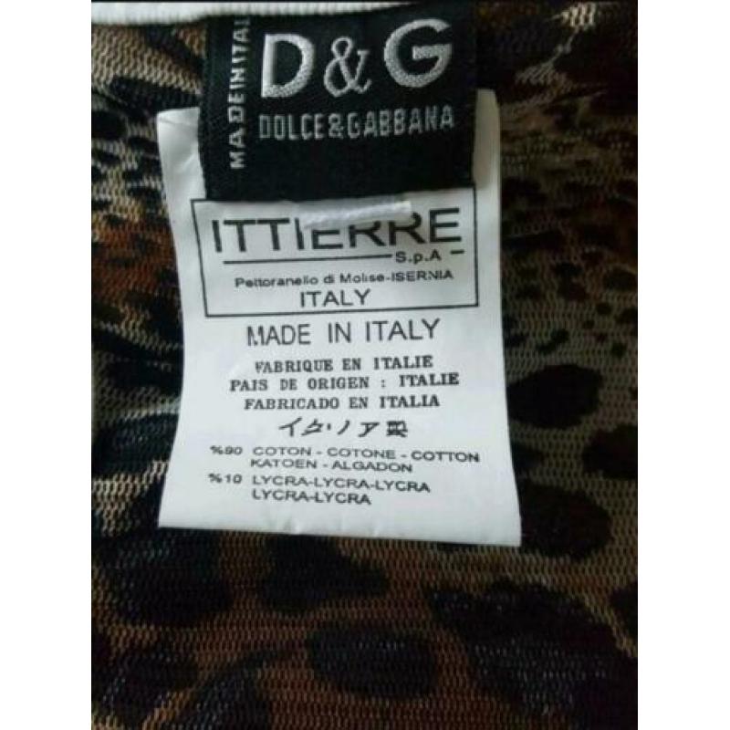 Mooie witte/luipaard  top D&G / Dolce & Gabbana maat S  / 36