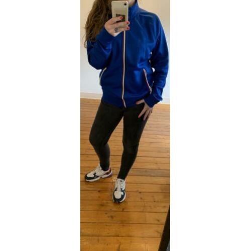 Oversized blauw vintage jasje van Lacoste
