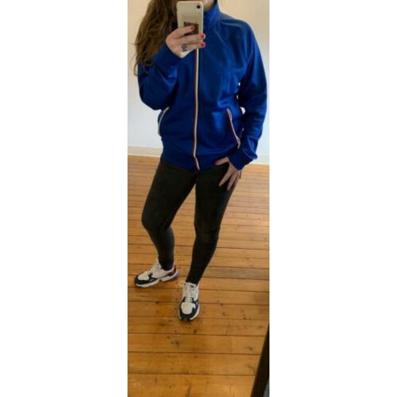 Oversized blauw vintage jasje van Lacoste
