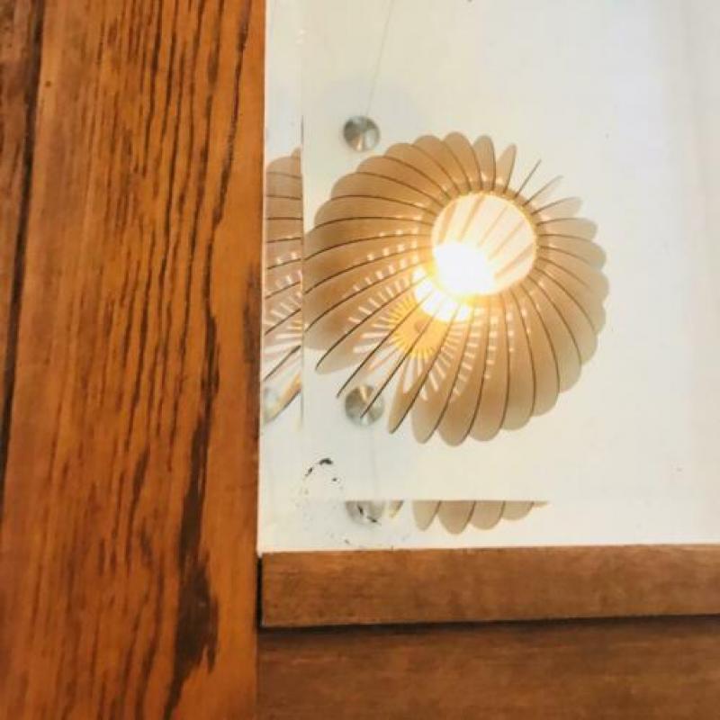 Art nouveau spiegel met geslepen glas