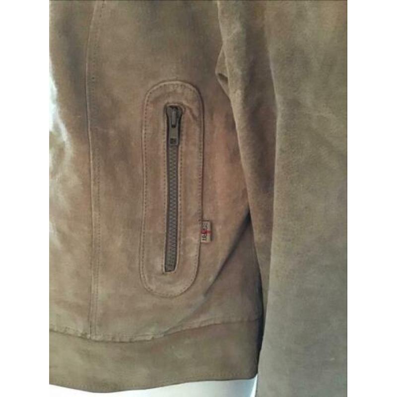 Esprit leren jasje maat42 beige in mooie staat