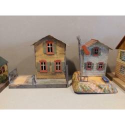 4x huis blik Marklin Bing Spoor 1 en 0