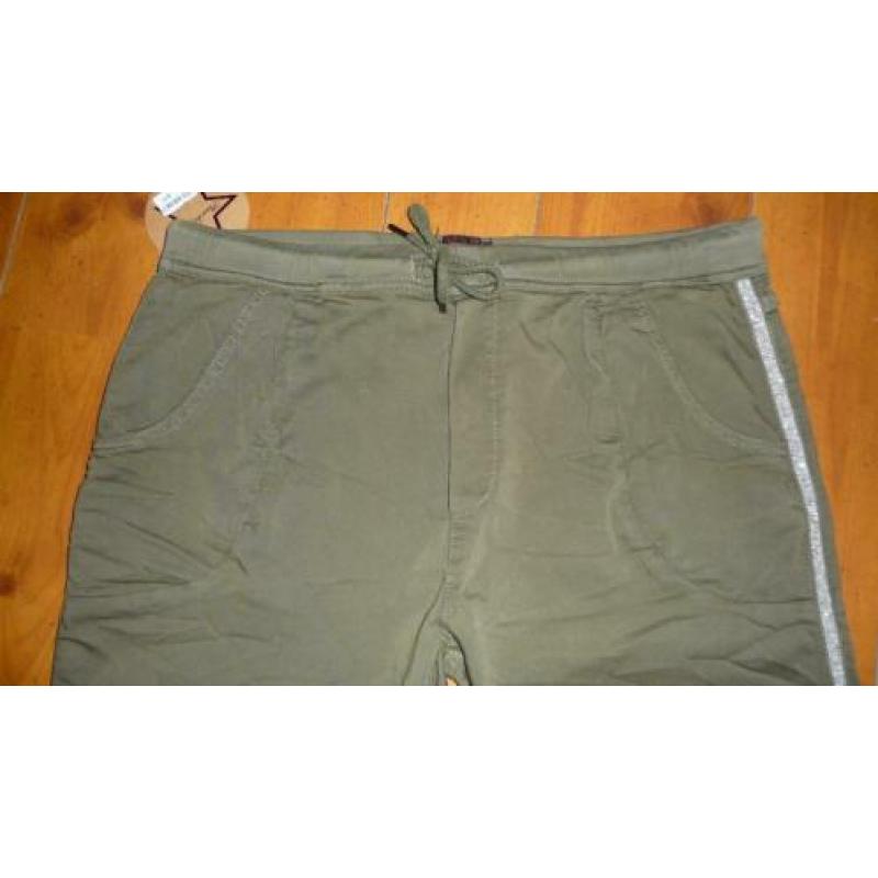 stretch broek groen maat 44 42 l