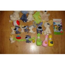 Woezel en Pip knuffels knuffel set XL heel veel stuks!