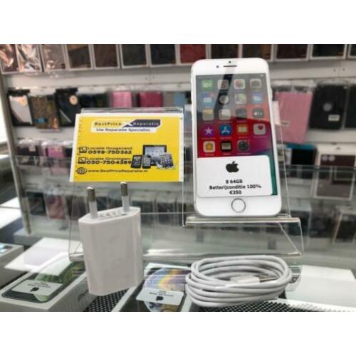 iPhone 8 64GB Wit Z.G.A.N Marge €350