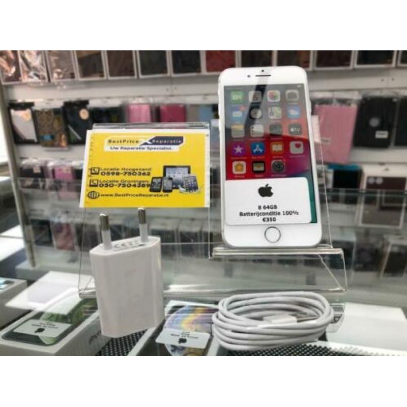 iPhone 8 64GB Wit Z.G.A.N Marge €350