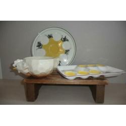 Brocante eierschalen/schaaltje.Haan/kip/Pasen.Pr.p/stuk.