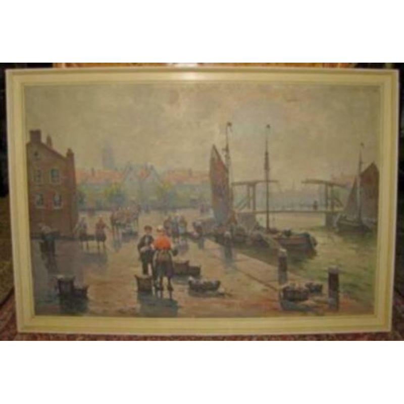 =Oskar Koch 1886-1914===vismarkt in een Hollandse stad===