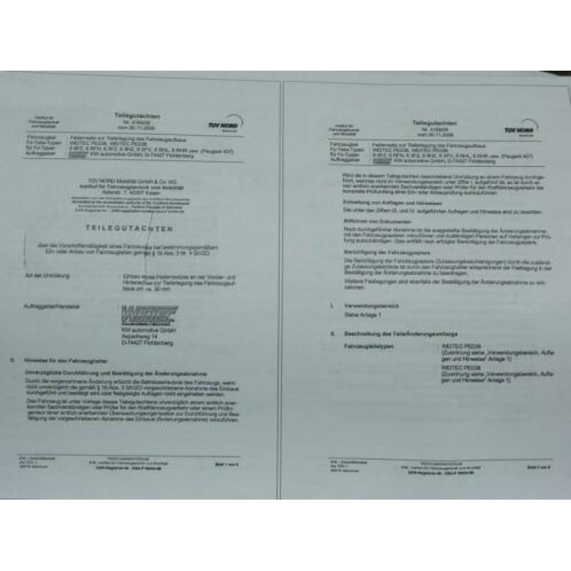 Weitec verlagingsveren Peugeot 407 2.0- 2.2- 2.7HDI 3.0 30mm