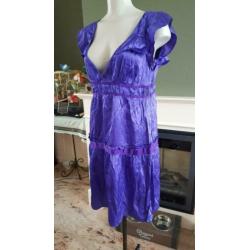 ZGAN paarse COMPAGNIA ITALIANA jurk Mt L 42/44, jurkje paars