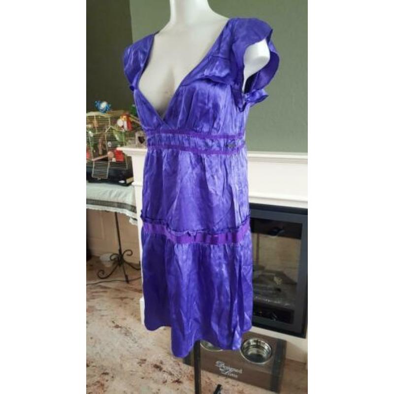 ZGAN paarse COMPAGNIA ITALIANA jurk Mt L 42/44, jurkje paars