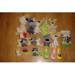 Woezel en Pip knuffels knuffel set XL heel veel stuks!