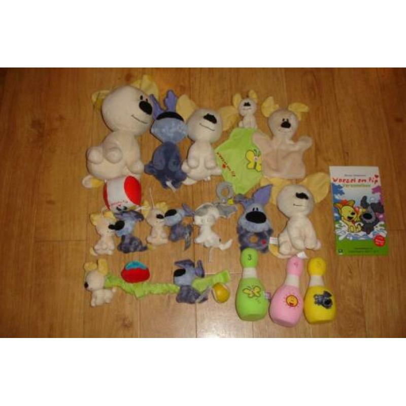 Woezel en Pip knuffels knuffel set XL heel veel stuks!