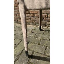 Eetkamerstoel, grijs suede
