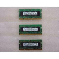 1,5 GB (3 x 512MB) Laptop RAM Samsung Geheugen