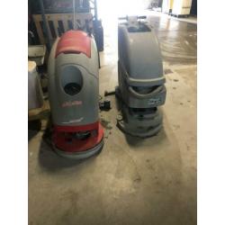 2x gebruikte comac zuig/schrobmachine