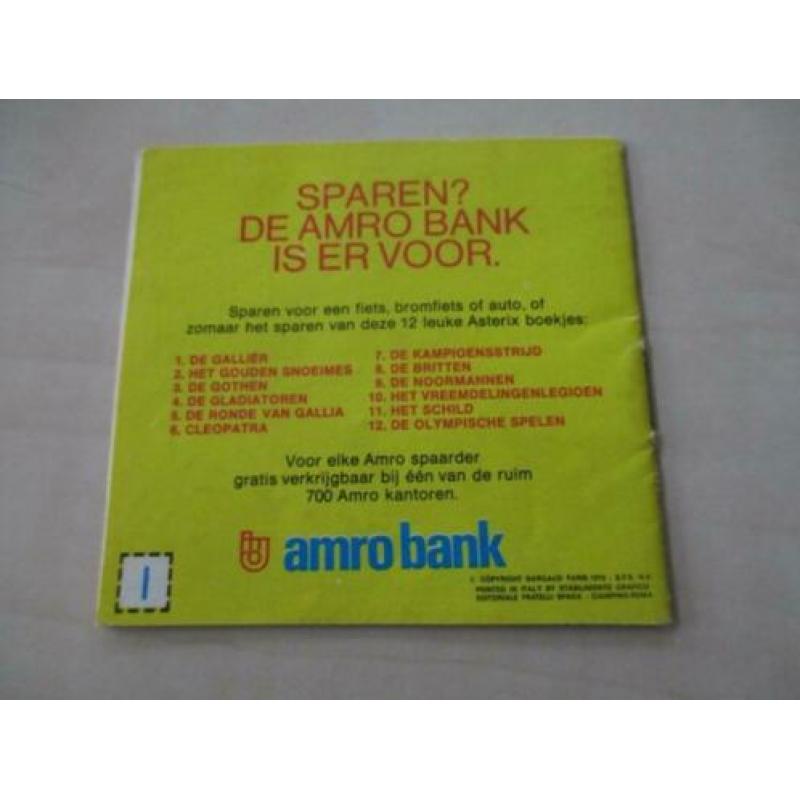 682) reclamestripje amro bank 1972 - asterix en cleopatra