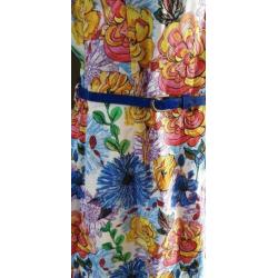 NIEUW pencil LINDY BOP jurk dress mt XL 44/46, jurkje, blauw