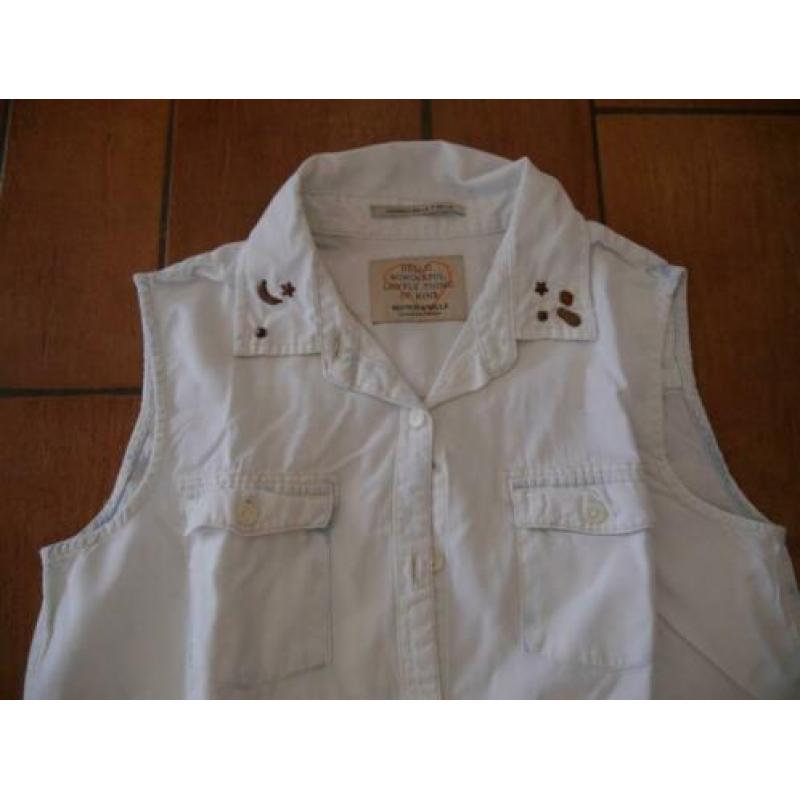 Lichtblauwe blouse Mademoiselle R'Belle